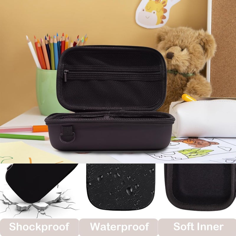 PLEAVEE Instant Print Film Camera Case for Kid Cameras & Digital Video Camera, Hard Storage Holder Organizer Bag Compatible with ESOXOFFORE/Dylanto/Anchioo/MINIBEAR and More (Black) - Image 5